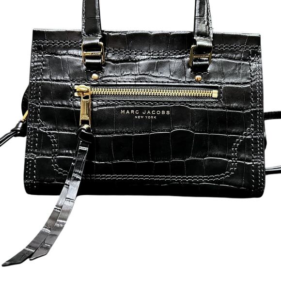 Marc Jacobs Mini Cruiser Crocodile-Embossed Leather Satchel Purse - $495 Retail - Picture 2 of 10
